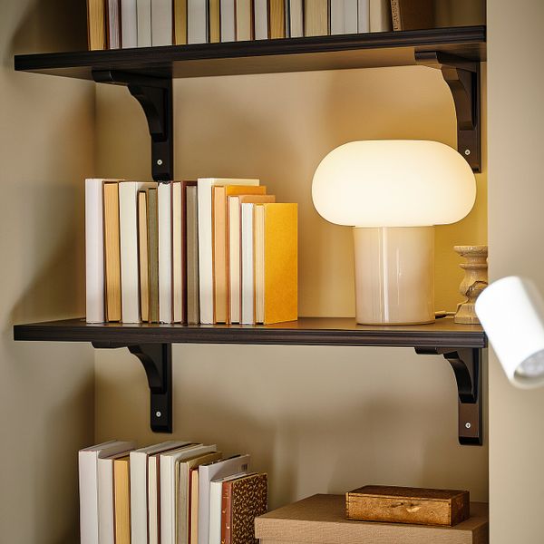 Полка навесная, коричнево-чёрный 80x30 см IKEA BERGSHULT БЕРГСХУЛЬТ / RAMSHULT РАМСГУЛЬТ 293.254.66 - схема-чертеж с размерами