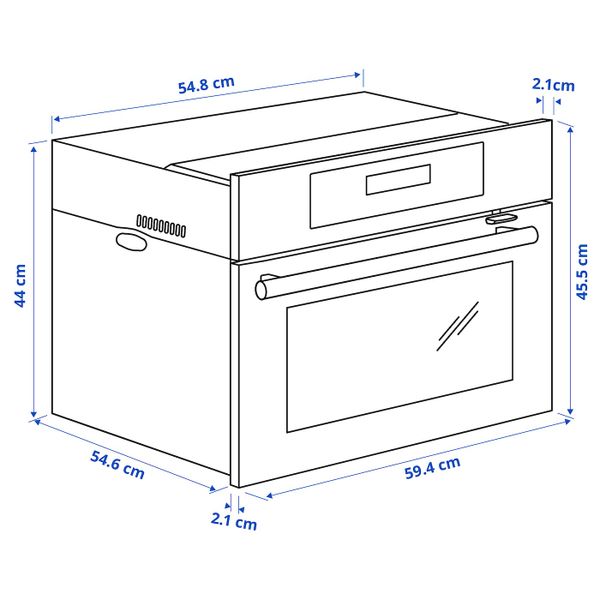 IKEA, дополнительный ракурс - схема-чертеж с размерами