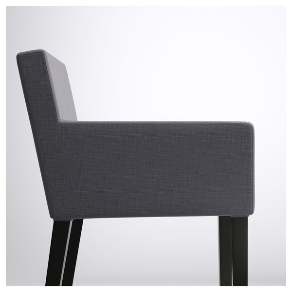 Легкое кресло НИЛЬС, черный, Шифтебу темно-серый - фото 4