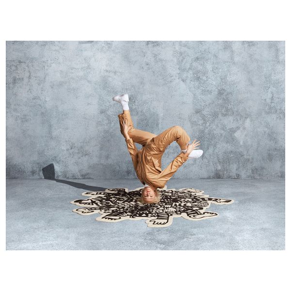 Ковер, короткий ворс, черный, белый, 200 см IKEA ИКЕА АРТ-ИВЕНТ 2019 204.353.65 - схема-чертеж с размерами