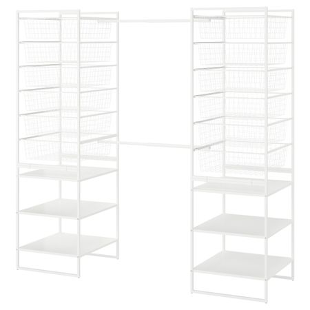 Гардероб, комбинация, белый 142-178x51x173 см IKEA JONAXEL ЙОНАКСЕЛЬ 393.051.04