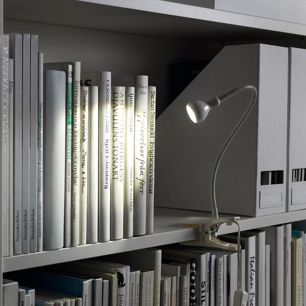 Софит настенный, с зажимом, светодиодн, белый IKEA ЯНШО 903.607.19 - фото 2