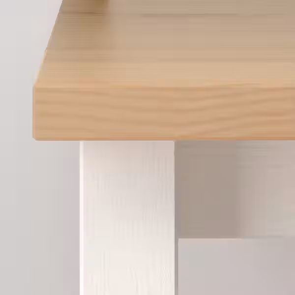 HEMNES Журнальный стол - белая морилка/светло-коричневый 90x90 см - фото 4