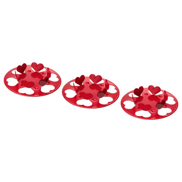 Подсвечник для греющей свечи ВИНТЕР 2018, сердце, красный (8 см) - фото 1