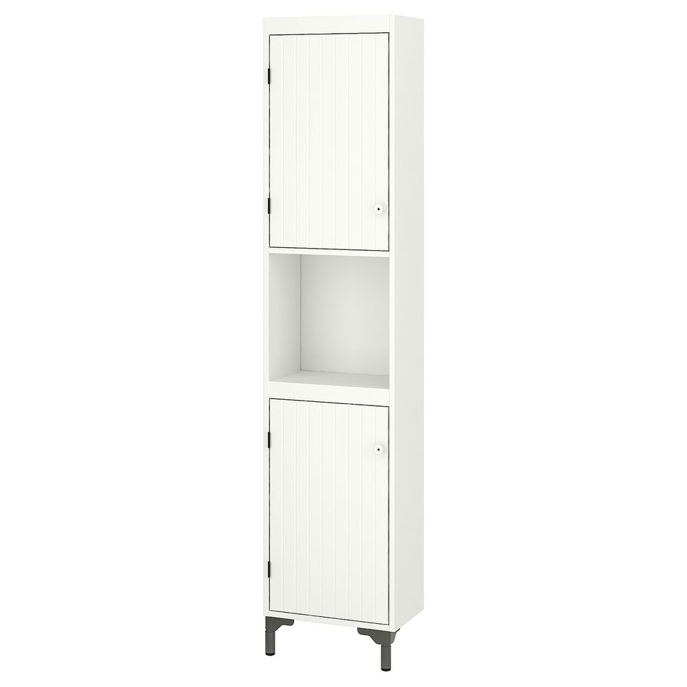 Шкаф высокий,2дверный, белый 40x25x184 см IKEA SILVERÅN СИЛВЕРОН 692.273.22 - фото 1