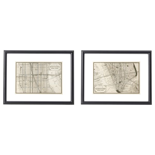 Картина, 2 шт ГЕМЛА, черный (40x30 см) - фото 1