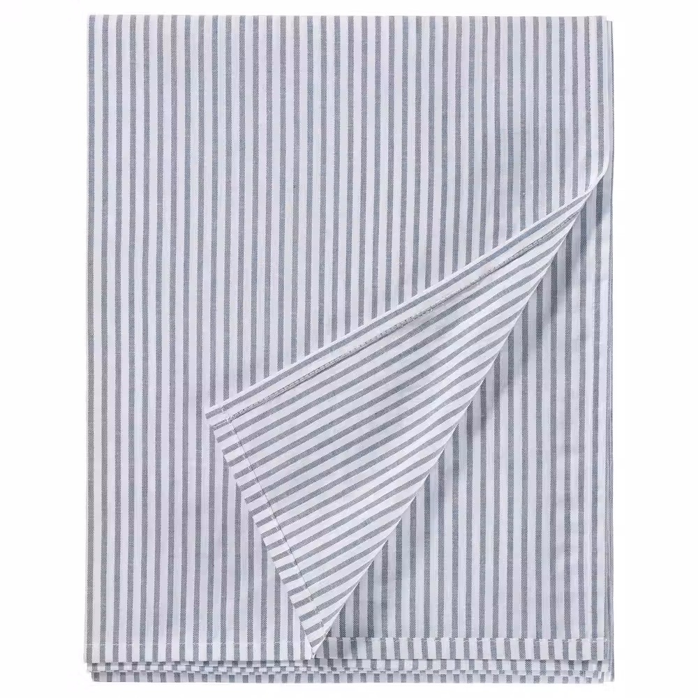 SOLFIBBLA СОЛФИББЛА Простыня - белый синий/полоска 150x260 см - фото 1