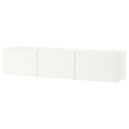 BESTÅ Тумба под ТВ, с дверцами - белый/Lappviken белый 180x42x38 см