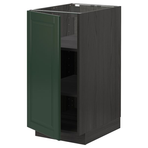 Напольный шкаф с полками, черный/Будбин темно-зеленый 40x60 см IKEA МЕТОД 393.129.44 - схема-чертеж с размерами