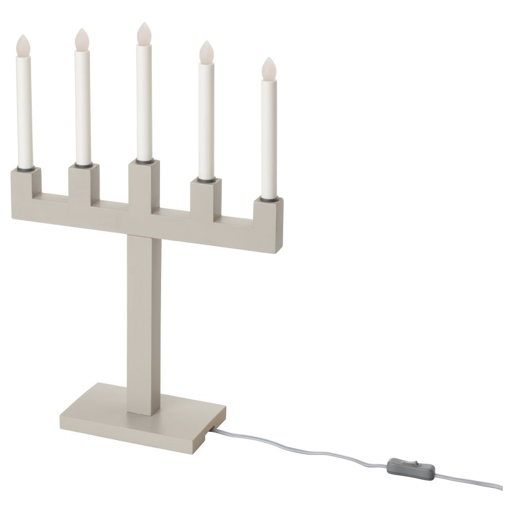 Светодиодный пятисвечник СТРОЛА, серый - фото 1
