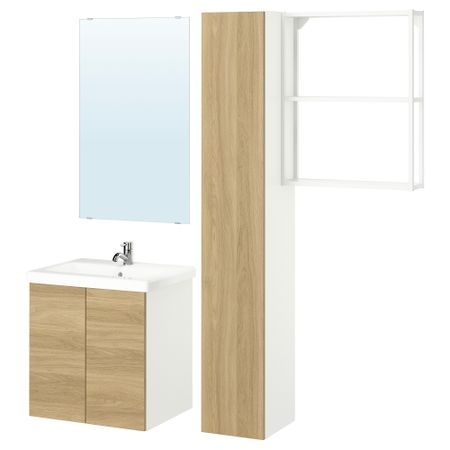 Ванная, белый, под дуб, 64x43x65 см IKEA BEGIVENHET БЕГИВЕНХЕТ 695.472.53