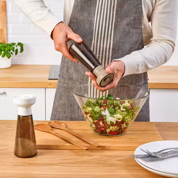 HALVTOM ХАЛВТОМ Мельница для специй - стекло/коричневый 19 см - фото 2