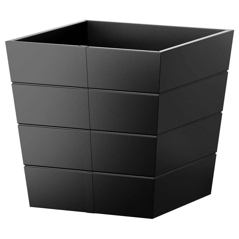 Горшок цветочный ГРЭСЕТ, для сада, черный (30x30 см) - схема-чертеж с размерами