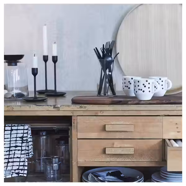 TILLAGD Столовый набор,24 предмета - чёрный - фото 4