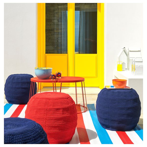 Чехол пуфа, для дома/сада, красный 48 см IKEA ОТТЕРЁН 804.112.05 - фото 3