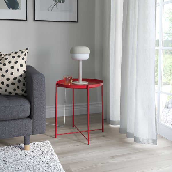 Стол сервировочный, 45x53 см, красный IKEA GLADOM ГЛАДОМ 005.336.49 - фото 3