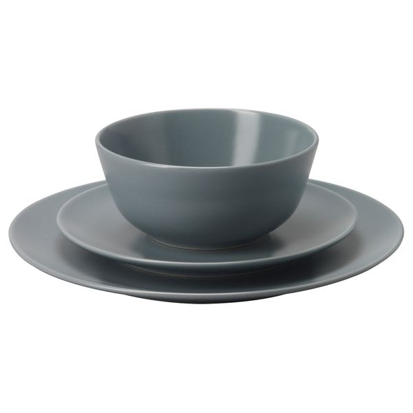 Сервиз, 18 предметов ДИНЕРА, серо-синий - фото 1