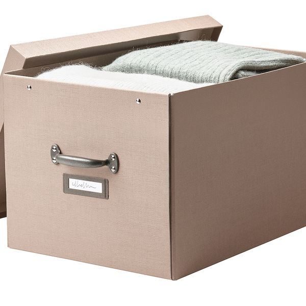 Коробка с крышкой, темно-бежевый 35x56x30 см IKEA TJOG ЧУГ 604.746.18 - фото 2