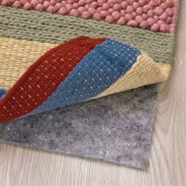 BRÖNDEN Ковер, короткий ворс - ручная работа разноцветный/красный 133x195 см - схема-чертеж с размерами