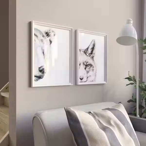 BILD Постер - медведь и лиса 30x40 см - схема-чертеж с размерами