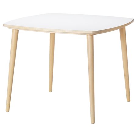 Стол, белый, береза 95x95 см IKEA OMTÄNKSAM ОМТЭНКСАМ 004.693.99