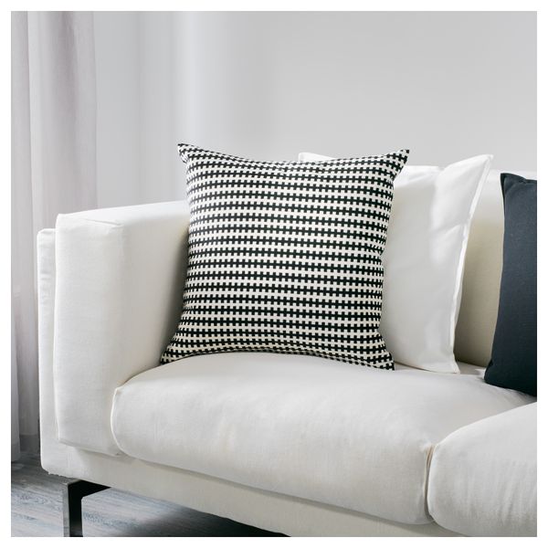 Подушка СТОКГОЛЬМ, черный/белый (50x50 см) - схема-чертеж с размерами