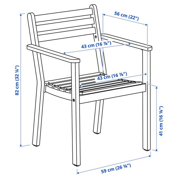 IKEA в интерьере - схема-чертеж с размерами