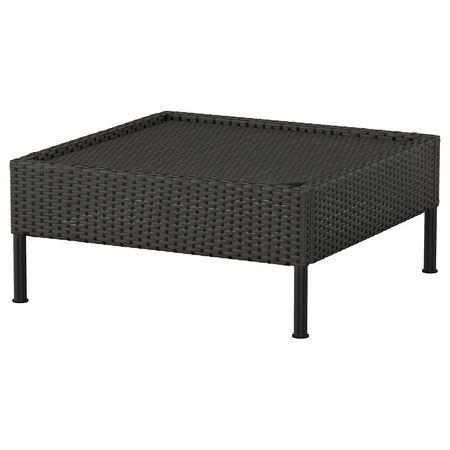 VITTSKÄR 1-местная секция модульного дивана - пластик под ротанг для сада/темно-серый