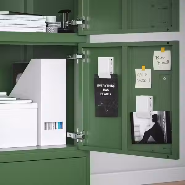 IDÅSEN Высокий шкаф с ящиком и дверцами - темно-зеленый 45x172 см - фото 3