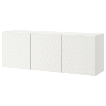 Комбинация настенных шкафов, белый/вассвикен белый 180x42x64 см IKEA БЕСТО 593.017.27