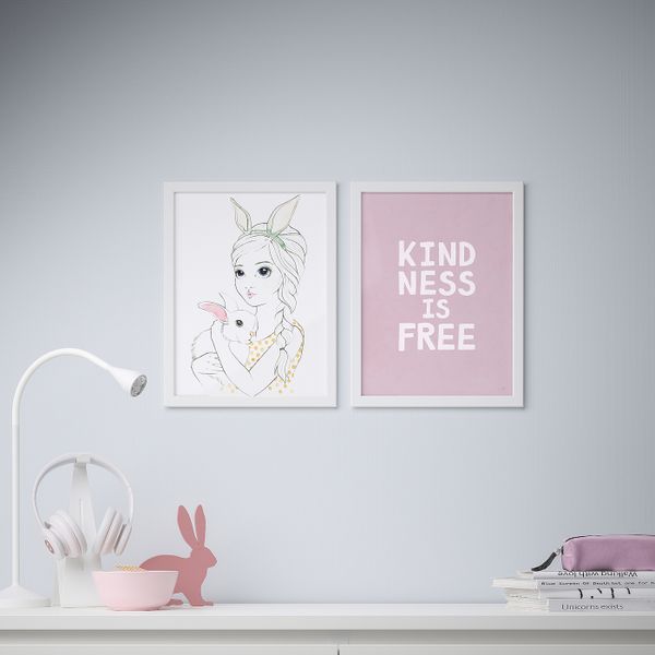 Постер, Кindness is free 30x40 см IKEA BILD БИЛЬД 805.127.42 - схема-чертеж с размерами