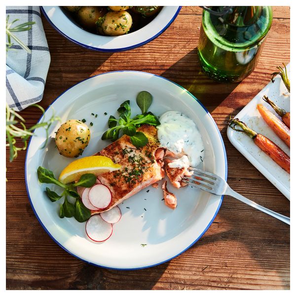 Миска, светло-серый/темно-синий 17 см IKEA ЭГЕНДОМ 703.910.19 - фото 5