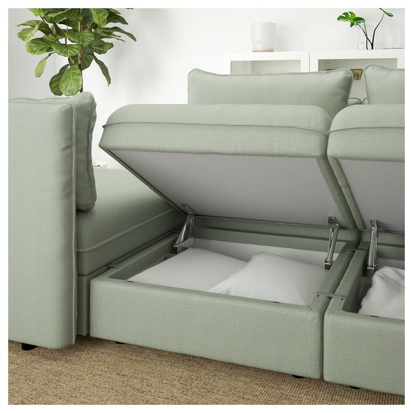 3-местный диван-кровать ВАЛЛЕНТУНА, Хилларед зеленый - фото 2