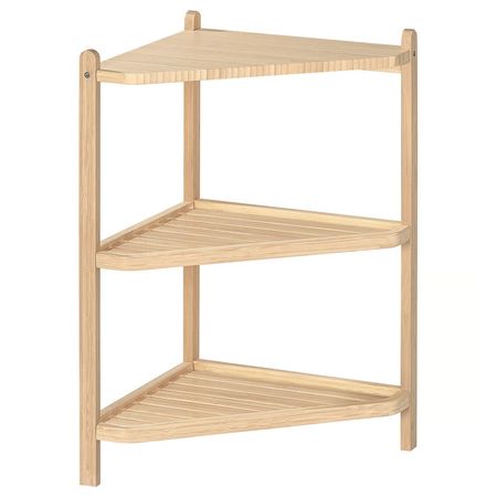 STEGESUND Полка угловая - светлый бамбук 34x34x60 см