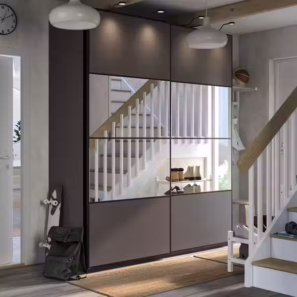 AULI / MEHAMN Пара раздвижных дверей - схема-чертеж с размерами