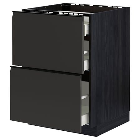 Шкаф для варочной панели, 2 фасада, 3 ящика IKEA METOD МЕТОД, MAXIMERA МАКСИМЕРА 694.956.40