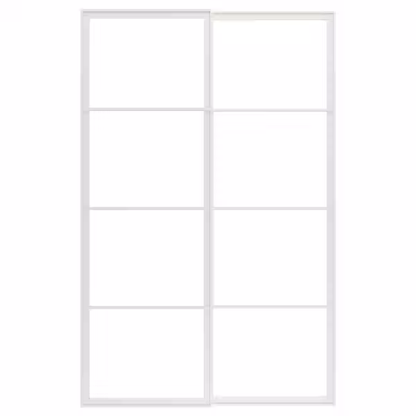 PAX Рама д/раздв дврц, с направл, 2 шт - белый 150x236 см - схема-чертеж с размерами