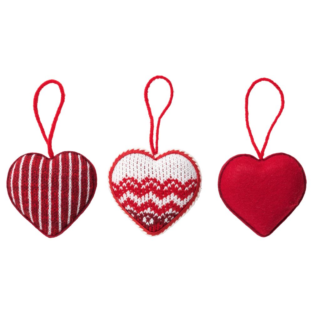 Украшение подвесное ВИНТЕР 2017, сердце, красный - фото 1
