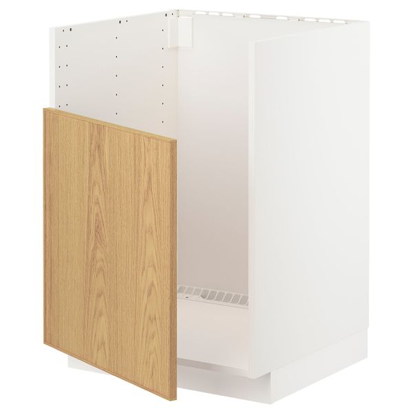 Шкаф под мойку БРЕДШЁН, белый/Экестад дуб 60x60 см IKEA METOD МЕТОД 692.981.97 - схема-чертеж с размерами