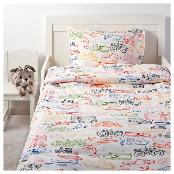 Пододеяльник и 1 наволочка ЛЬЮДЛИГ, разноцветный (150x200/50x70 см) - схема-чертеж с размерами