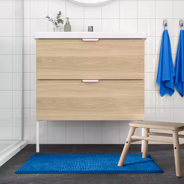 IKEA в интерьере ванной - схема-чертеж с размерами