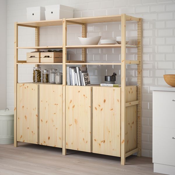 2 секции, полки, шкаф, 174x50x179 см, сосна IKEA IVAR ИВАР 792.483.62 - фото 3