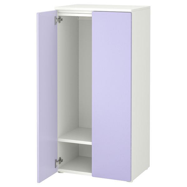 Гардероб, белый, сиреневый, 60x42x123 см IKEA PLATSA ПЛАТСАA ПЛАТСА, SMÅSTAD СМОСТАД 595.489.55 - фото 1
