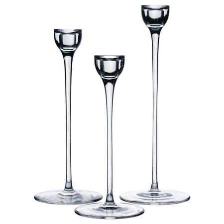 Набор подсвечников, 3 штуки БЛОМСТЭР, прозрачное стекло