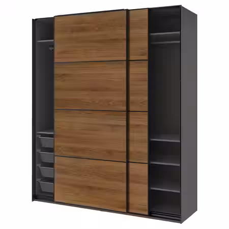 PAX / MEHAMN Гардероб с раздвижными дверьми