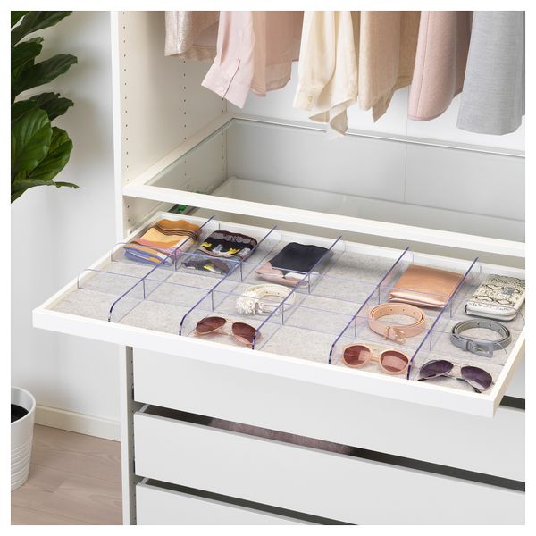 Разделитель для выдвижной полки КОМПЛИМЕНТ, прозрачный - схема-чертеж с размерами