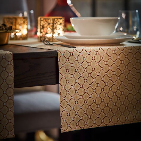 Дорожка настольная, бежевый 40x140 см IKEA LJUVARE ЛЬЮВАРЕ 604.921.27 - фото 3