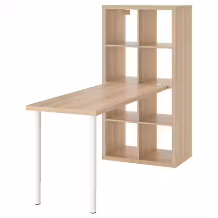 KALLAX / LAGKAPTEN Стол, комбинация - белый/под беленый дуб 77x159x147 см