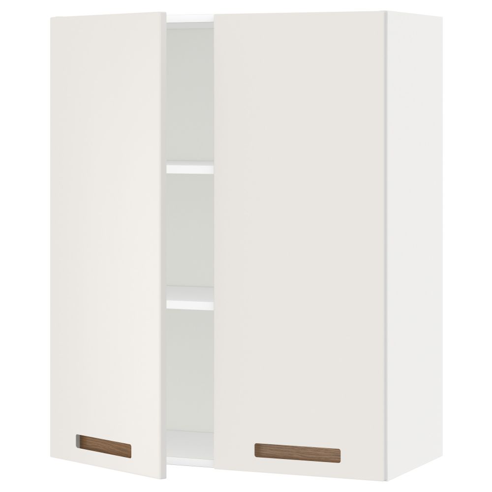 Навесной шкаф с полками, 2 дверцы МЕТОД, белый, Мэрста белый - схема-чертеж с размерами