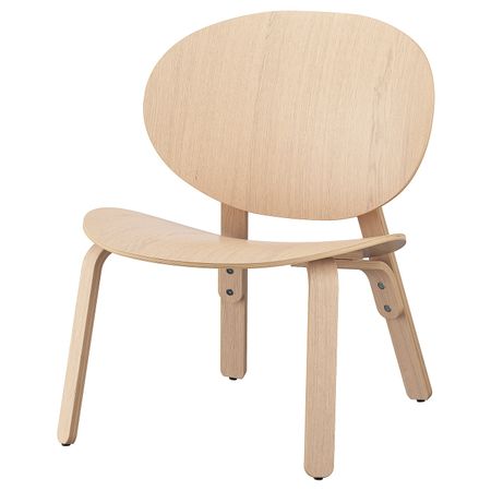 Кресло, дубовый шпон, беленый IKEA FRÖSET ФРЕСЕТ 004.256.40